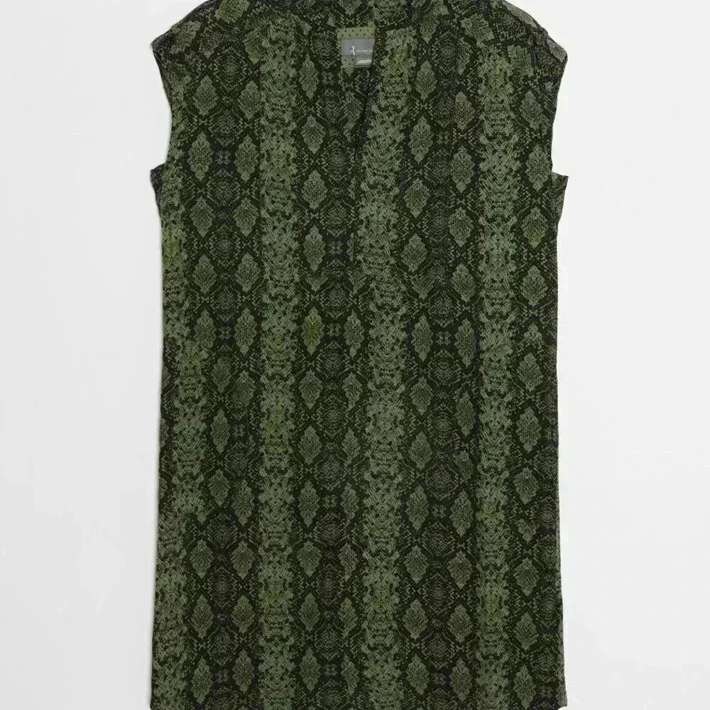 Anthropologie Rachel Snake Print  Tunic Dress Size XS Edgy Bold